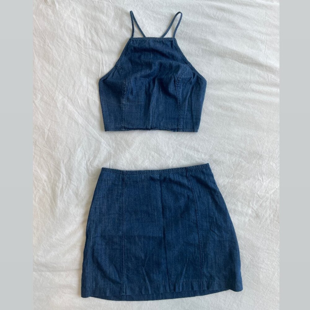 Hollister Two Piece Top and Skirt Set